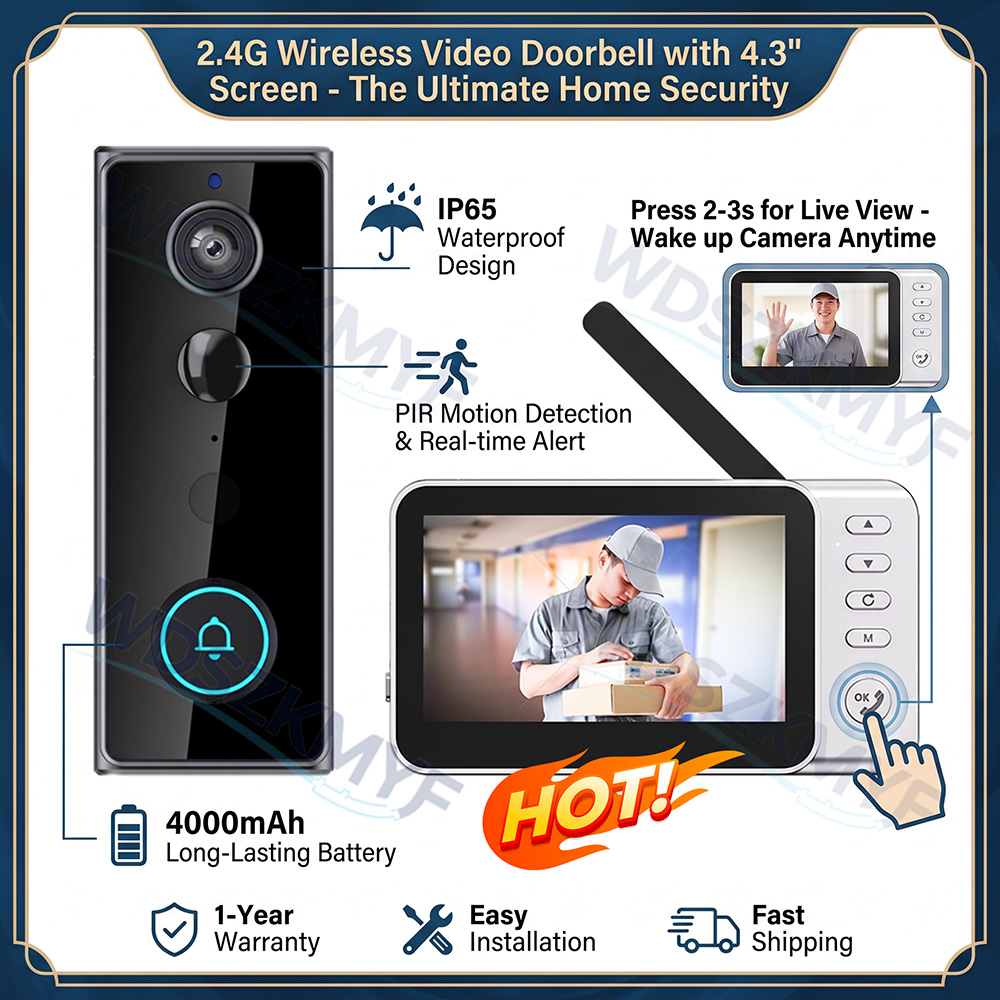 Home Security Doorbell Camera - New Smart Wireless Doorbells Video Intercom