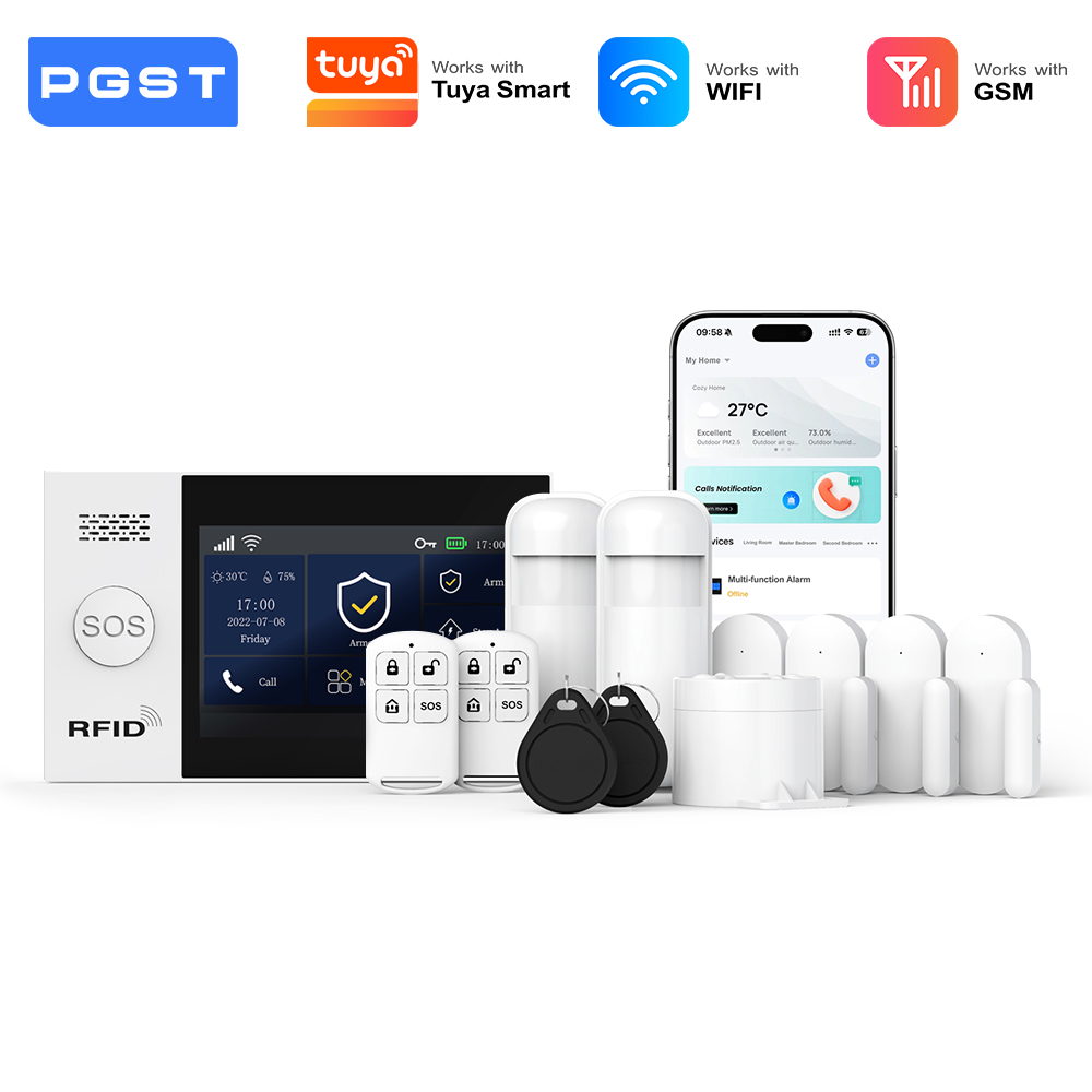 Home Security No Wifi - PGST 2G GSM WiFi Alarm System