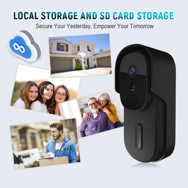 Home Security Doorbell Camera - Tuya Video Doorbell 2MP Waterproof 1080P