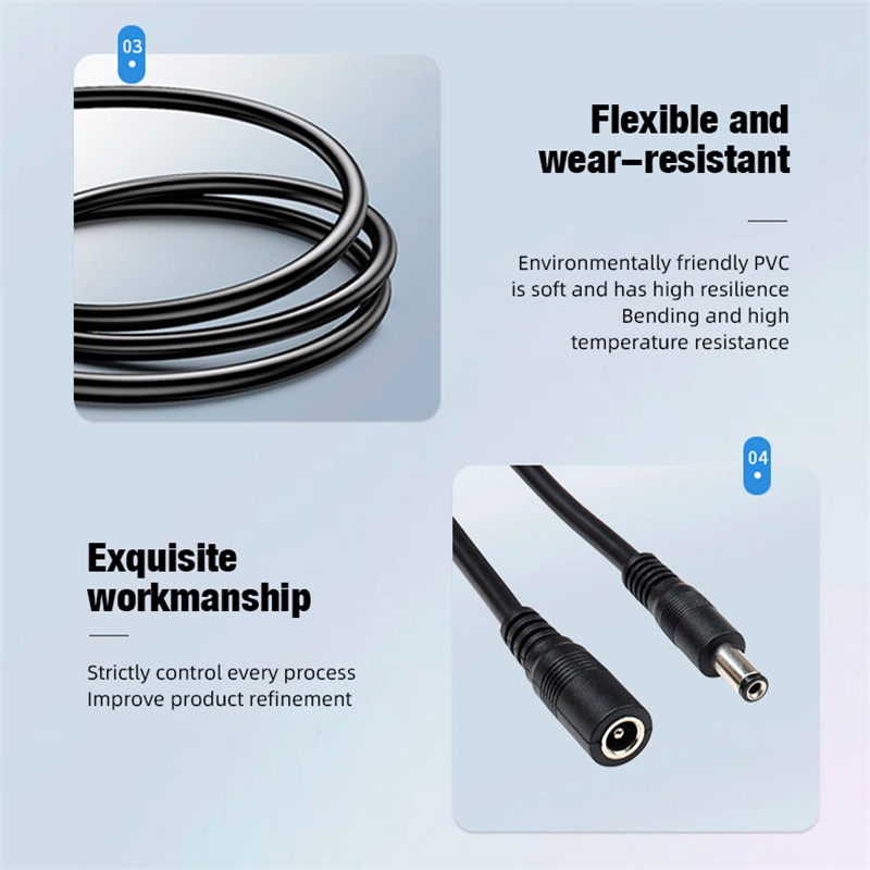 5.5 x 2.1mm 1 Female to 2 4 8  - Home Security Camera Installation ulasan dan harga