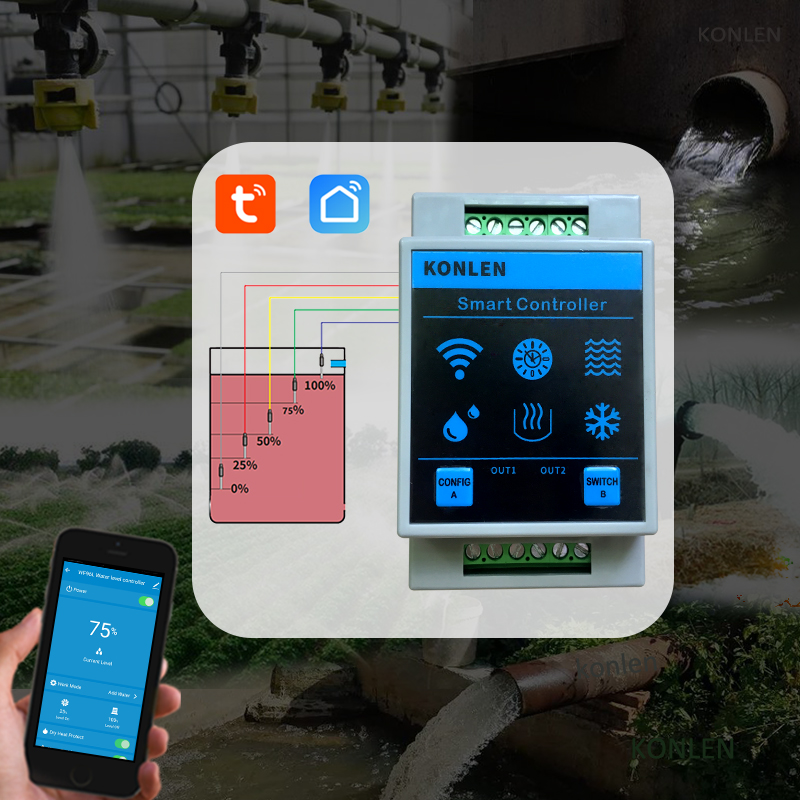 KONLEN Tuya Water Level Sensor - Home Security Guard ulasan dan harga