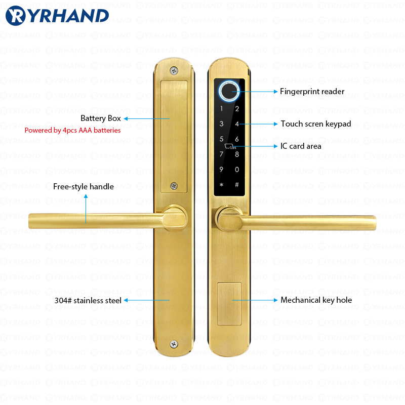 IP66 Gold Stainless steel Slid - Home Security Key ulasan dan harga