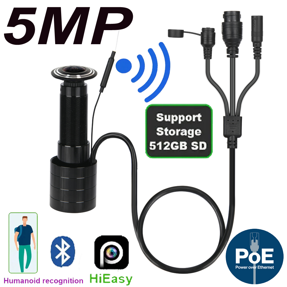 5MP Door Eye IP POE Camera Min - Home Security Camera Installation ulasan dan harga