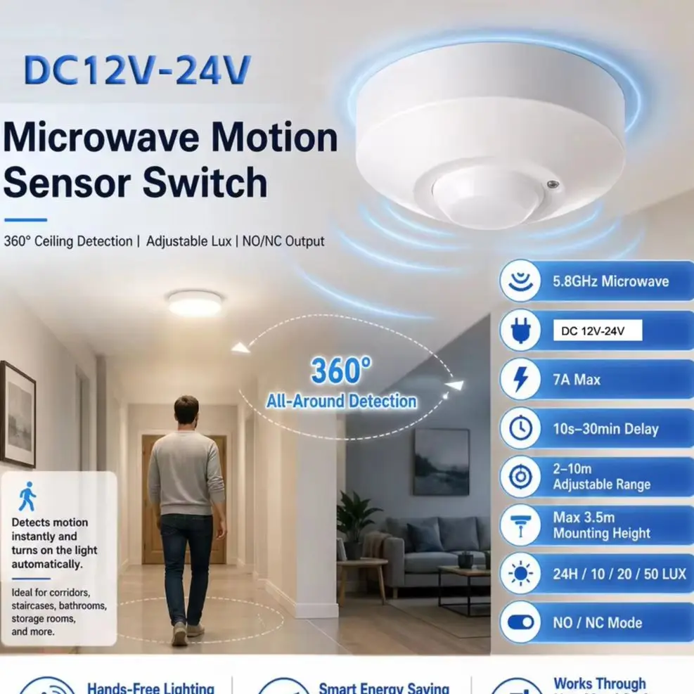 Ceiling Mounted DC12V-24V Micr - Home Security Radar System ulasan dan harga