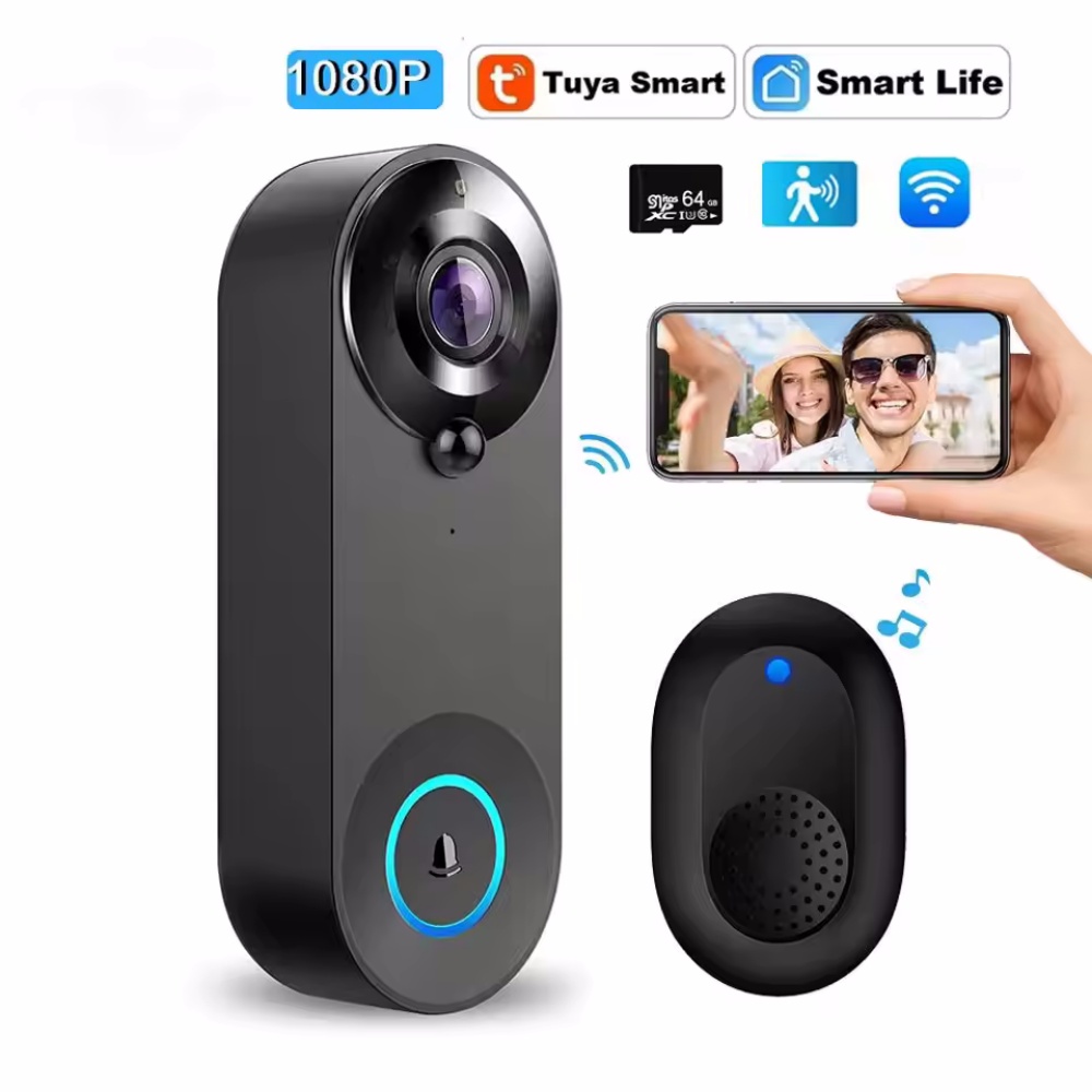 Tuya 1080P Wireless WIFI Doorb - Home Security Doorbell Camera ulasan dan harga