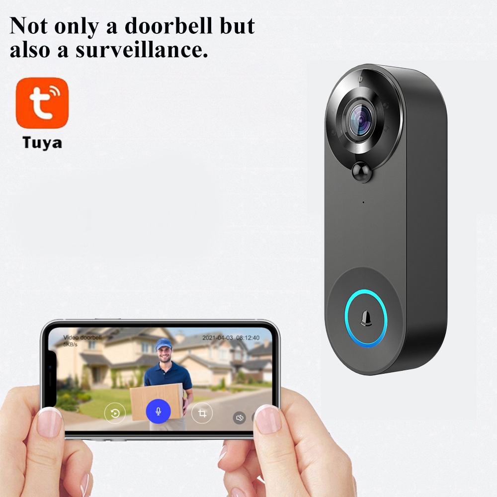Tuya 1080P Wireless WIFI Doorb - Home Security Doorbell Camera ulasan dan harga