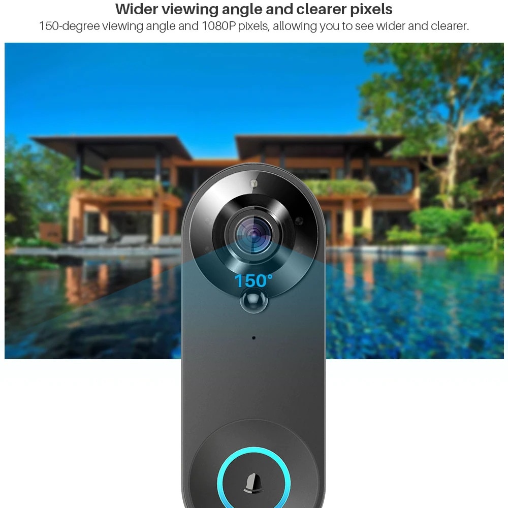 Tuya 1080P Wireless WIFI Doorb - Home Security Doorbell Camera ulasan dan harga