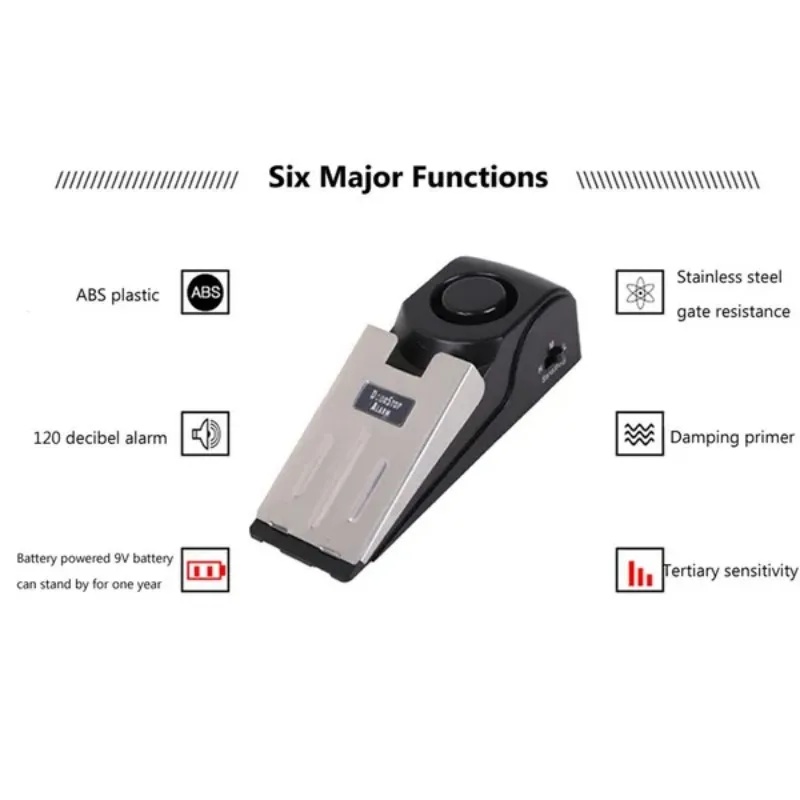 New 120dB Door Stop Alarm Syst - Door Wedge Alarm ulasan dan harga