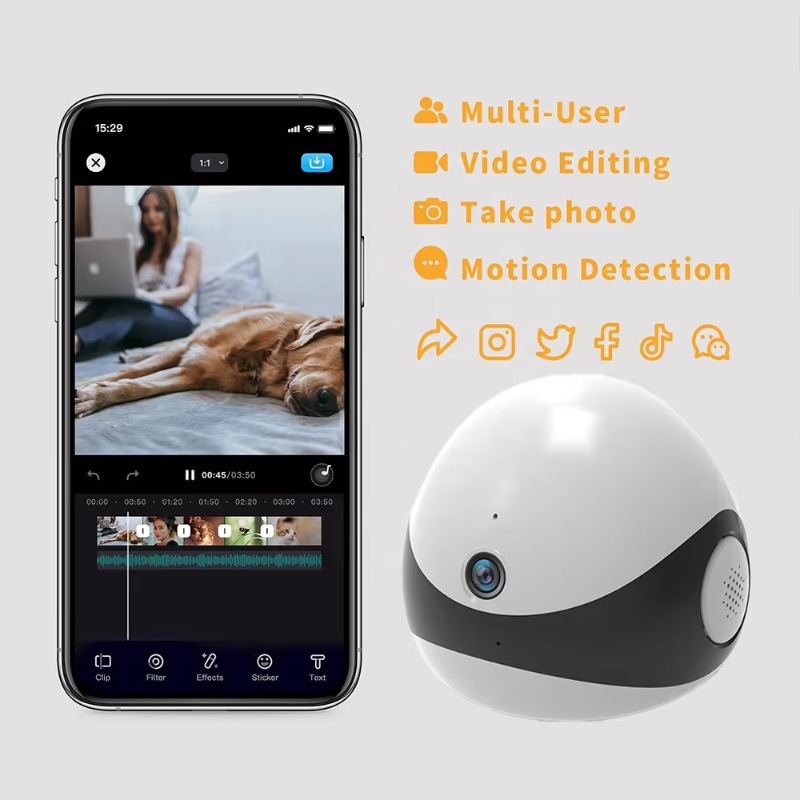 Wireless 2K HD Mobile Pet Comp - Home Security Robot Dog ulasan dan harga