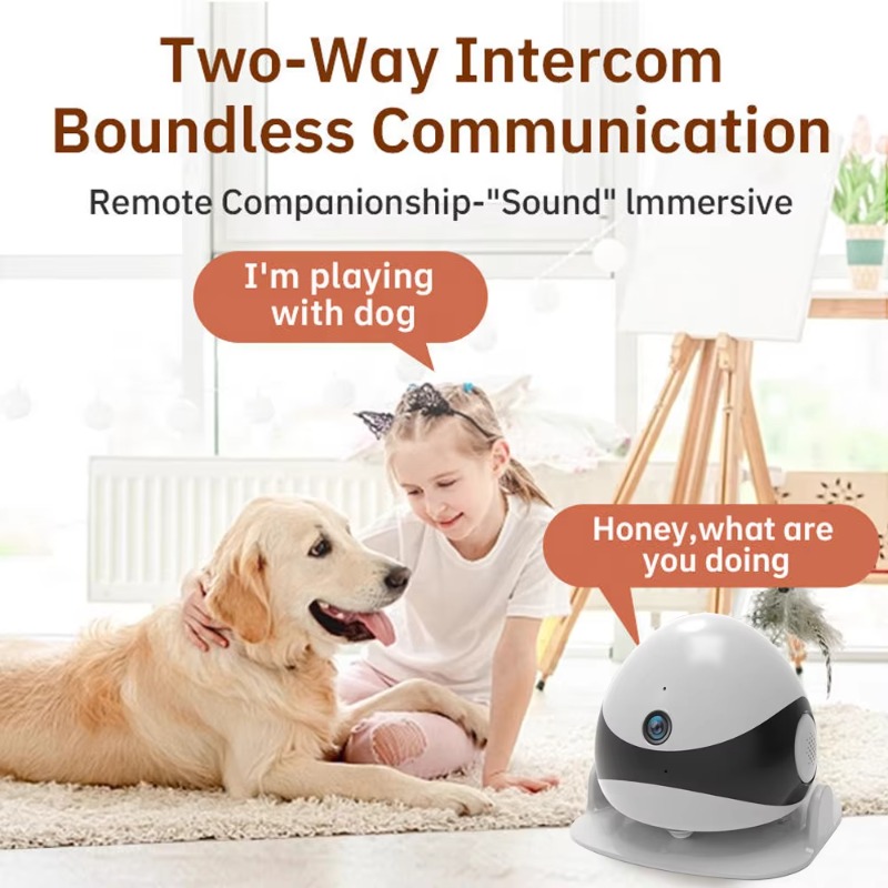Wireless 2K HD Mobile Pet Comp - Home Security Robot Dog ulasan dan harga