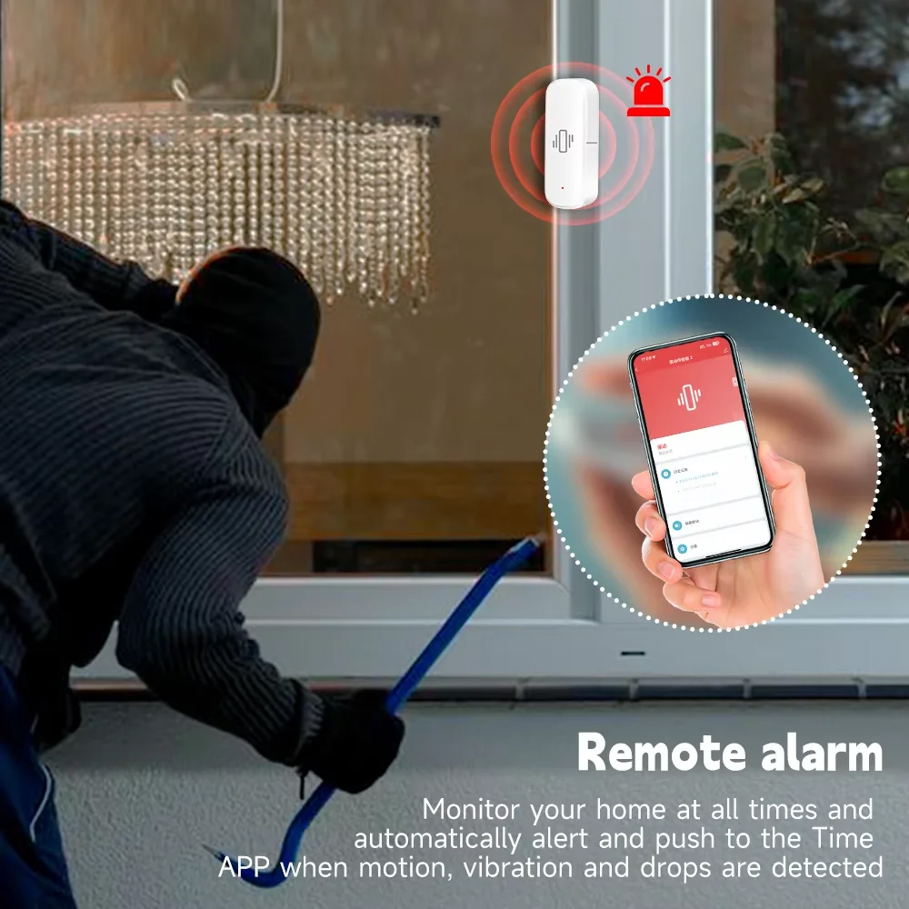 Smart ZigBee Vibration Sensor  - Home Security Guard ulasan dan harga