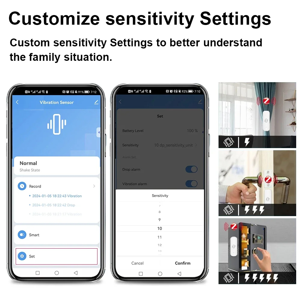 Smart ZigBee Vibration Sensor  - Home Security Guard ulasan dan harga