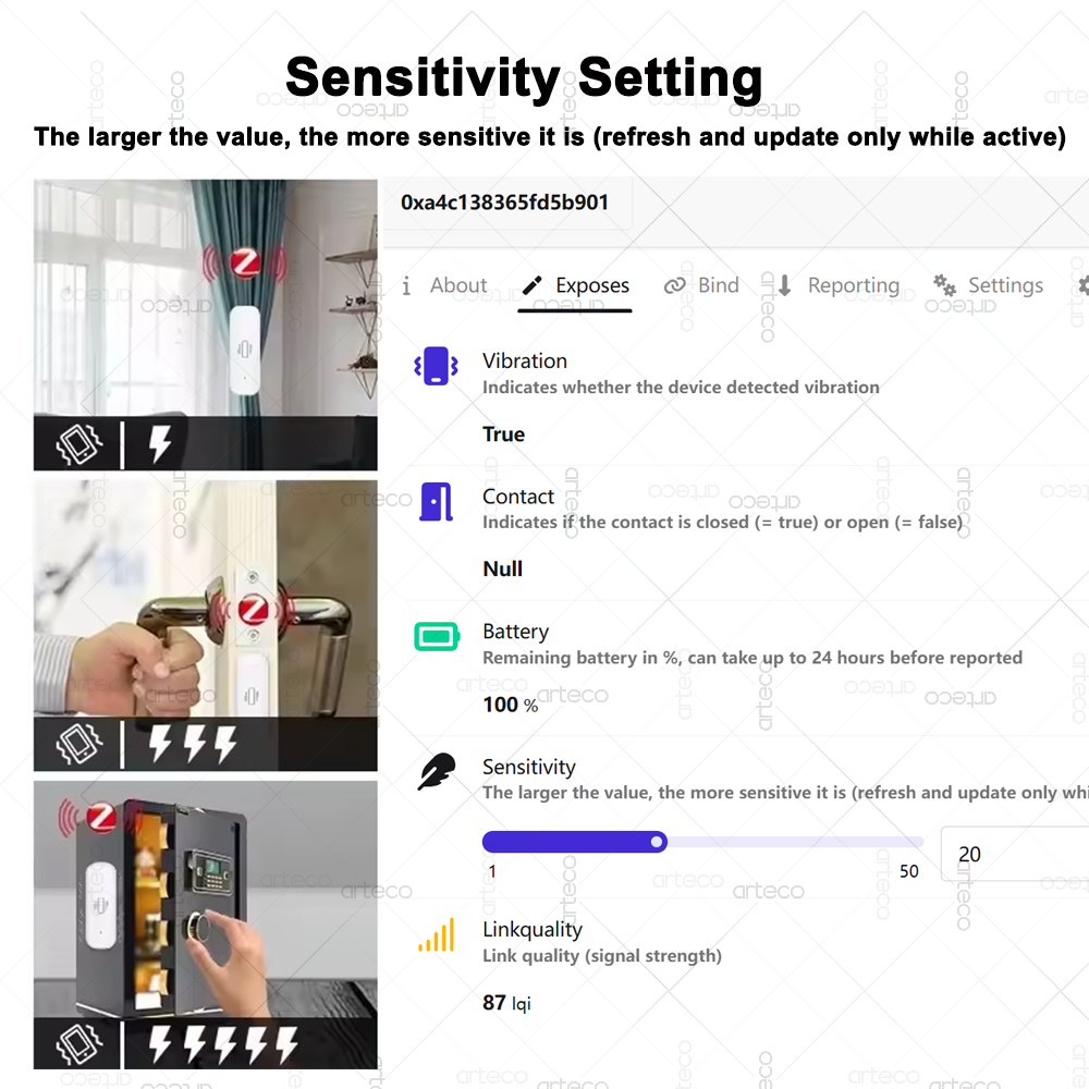 Smart ZigBee 3.0 Vibration Sen - Home Security Guard ulasan dan harga
