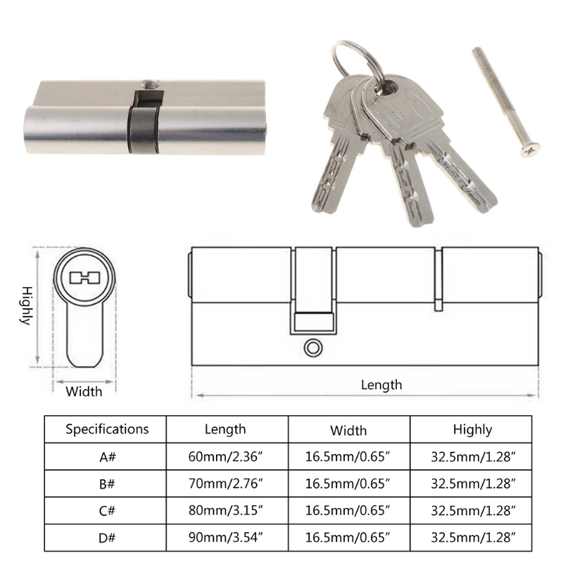 Keyed Entry Door Lock Cylinder - Home Security Key ulasan dan harga