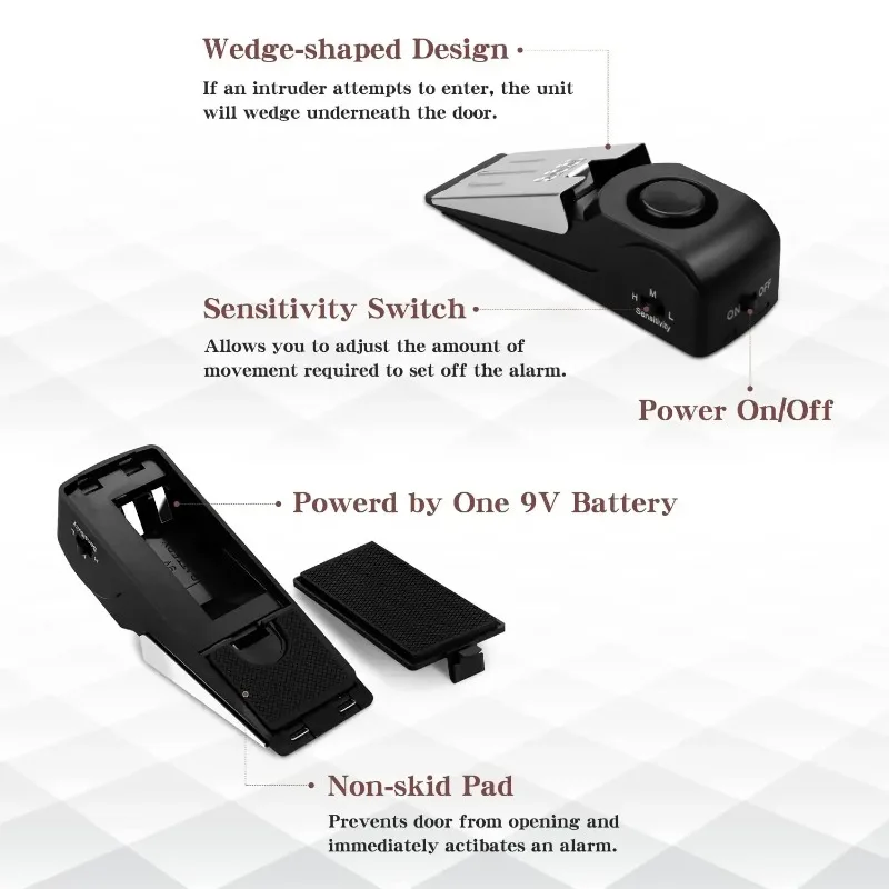 ZEXEF mini security protection - Door Wedge Alarm ulasan dan harga
