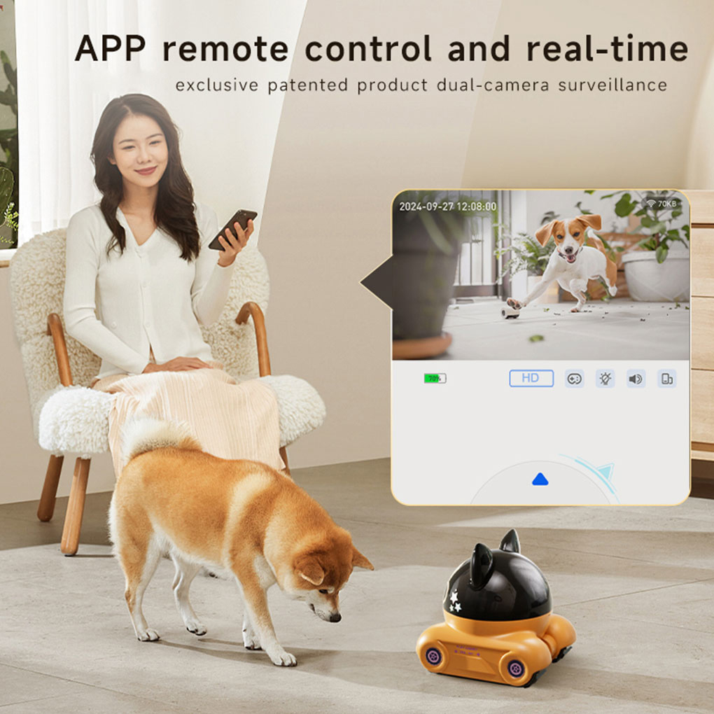 300w HD Lens Robot Camera APP  - Home Security Robot Dog ulasan dan harga