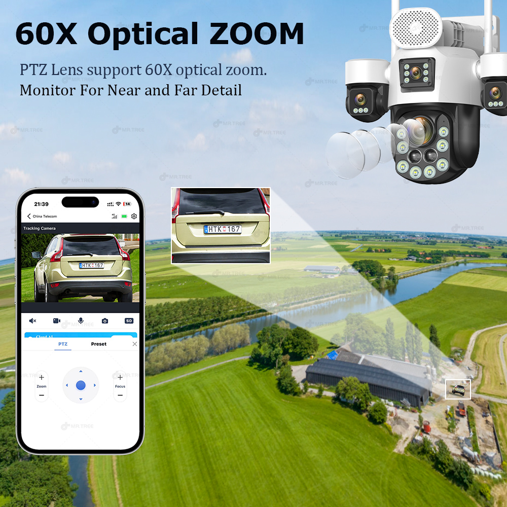 AOV Four Lens Outdoor Surveill - Home Security Camera Installation ulasan dan harga