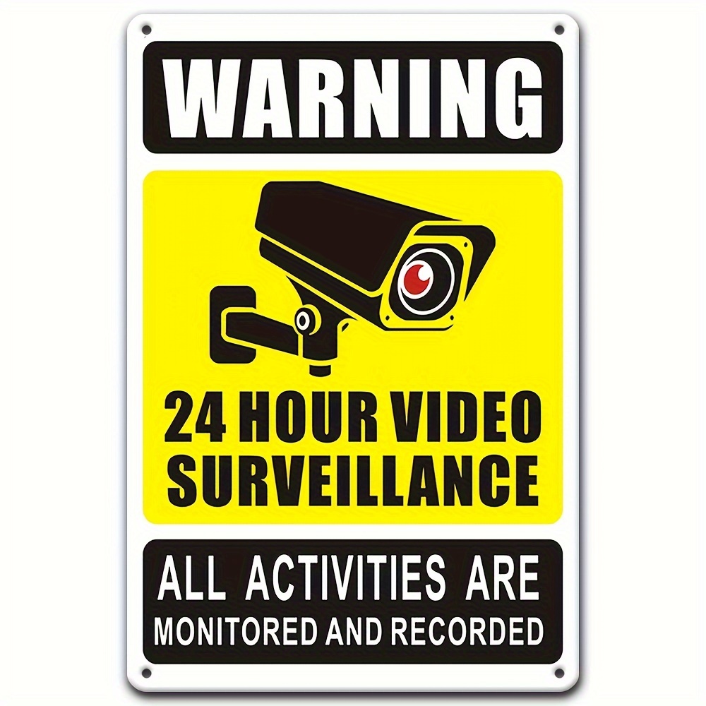 24/7 Video Surveillance Warnin - Home Security Panel ulasan dan harga