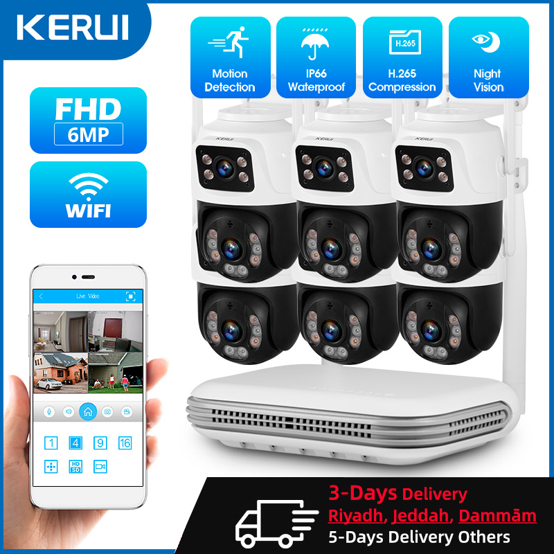 KERUI Waterproof 6MP HD Wirele - Home Security Video Systems ulasan dan harga