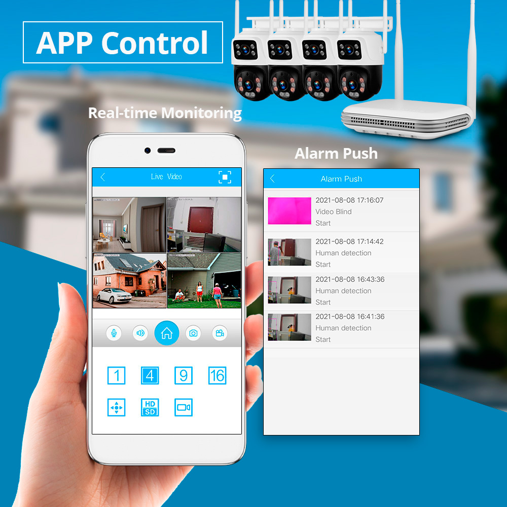 KERUI Waterproof 6MP HD Wirele - Home Security Video Systems ulasan dan harga