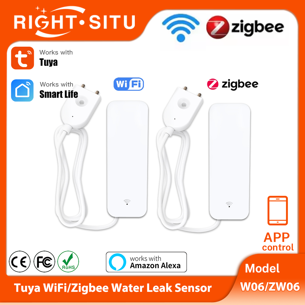 Tuya WiFi Zigbee Water Sensor  - Home Security Guard ulasan dan harga