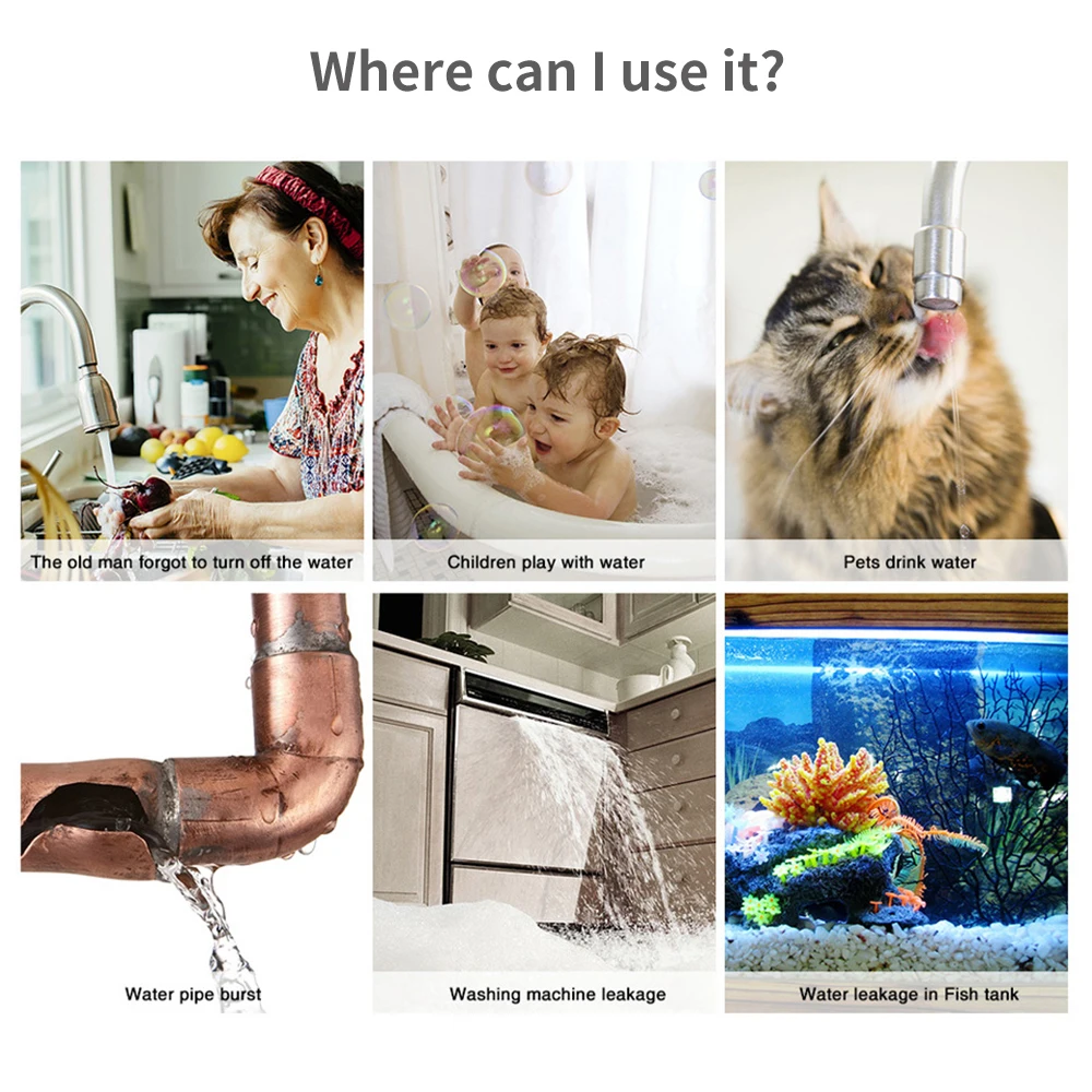 Tuya WiFi Zigbee Water Sensor  - Home Security Guard ulasan dan harga