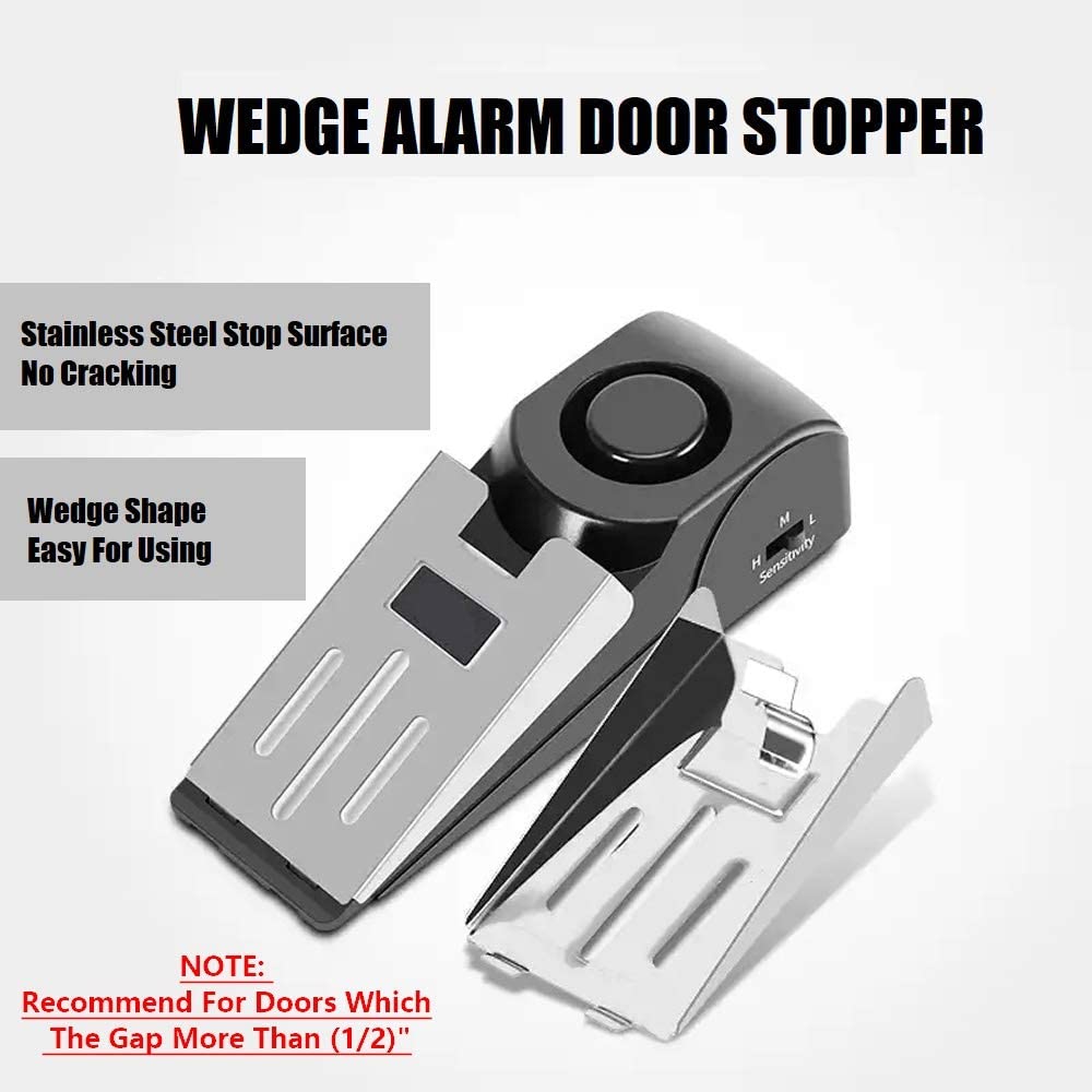 1Pc Door Stopper Alarm Portabl - Door Wedge Alarm ulasan dan harga