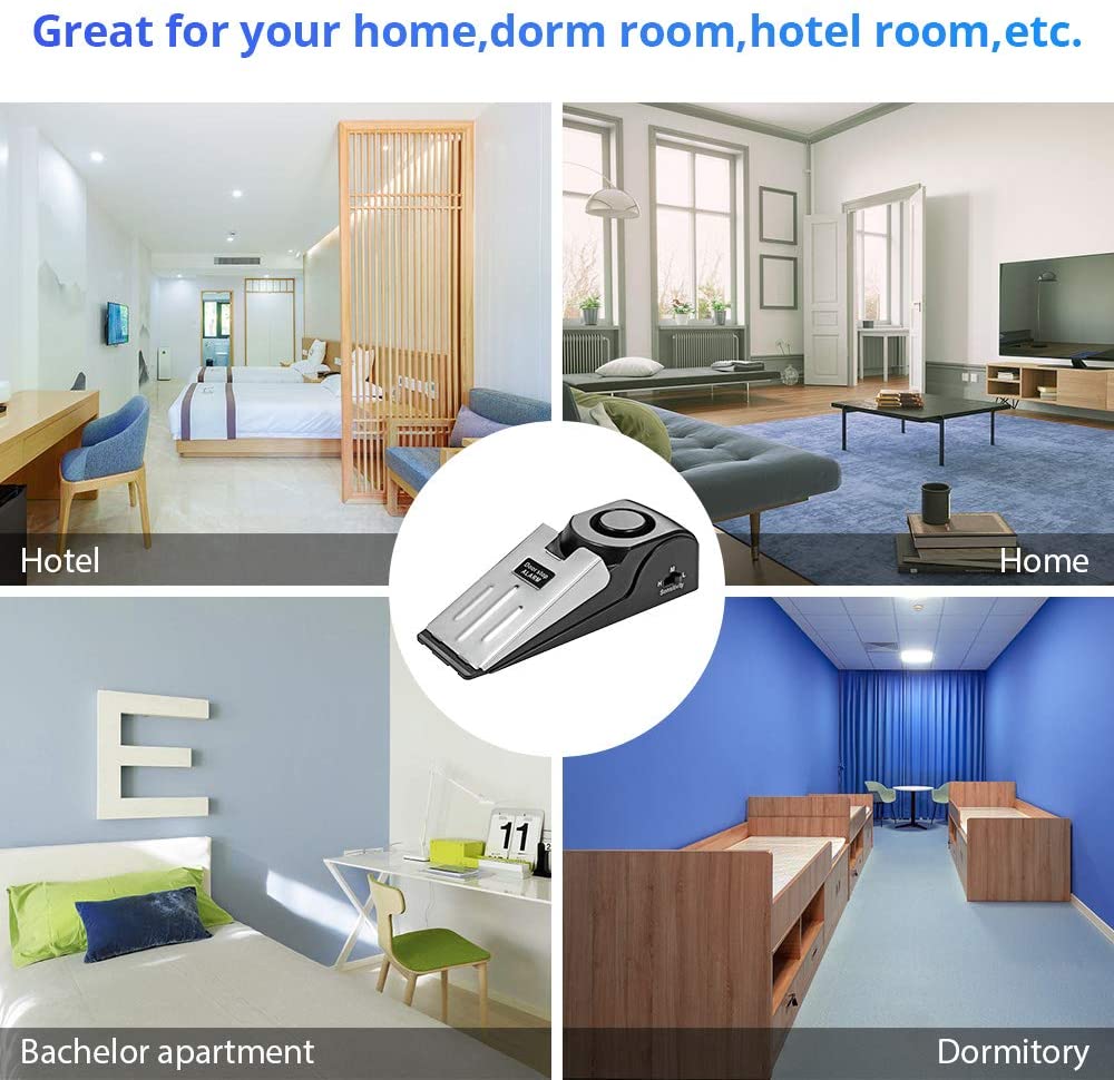 1Pc Door Stopper Alarm Portabl - Door Wedge Alarm ulasan dan harga