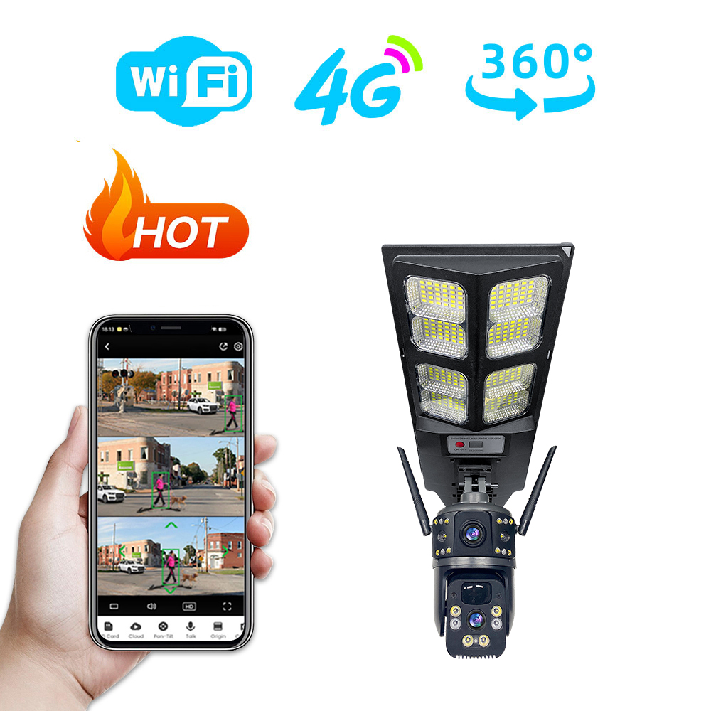 Leshine 3MP 4G Dual Lens Camer - Home Security Panel ulasan dan harga