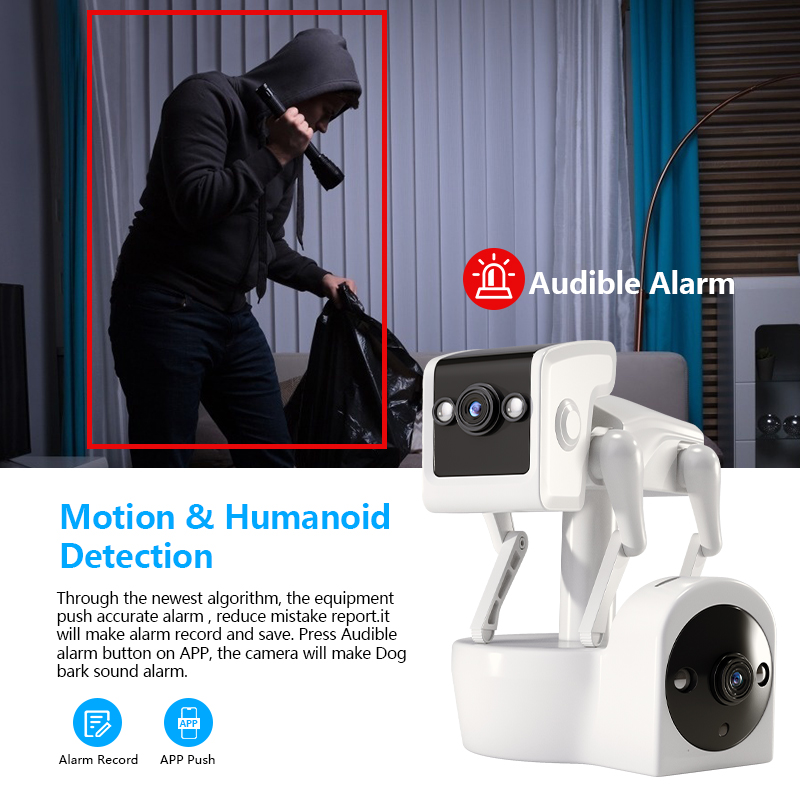 1080P 5G Dual Lens Robot Dog C - Home Security Robot Dog ulasan dan harga