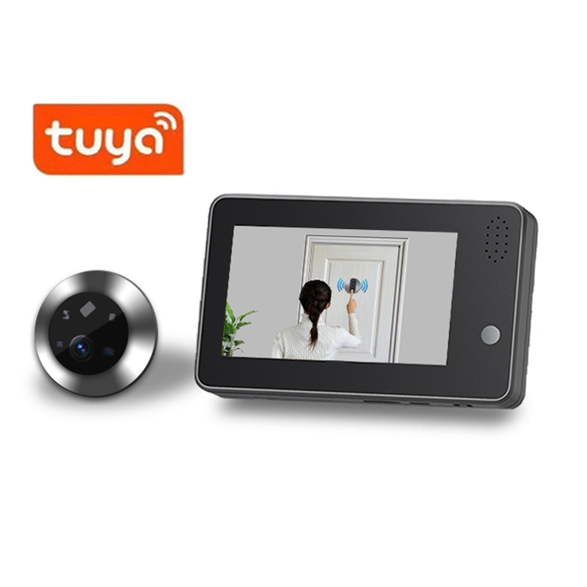 4.3inch Tuya Smartlife WiFi Do - Home Security Doorbell Camera ulasan dan harga