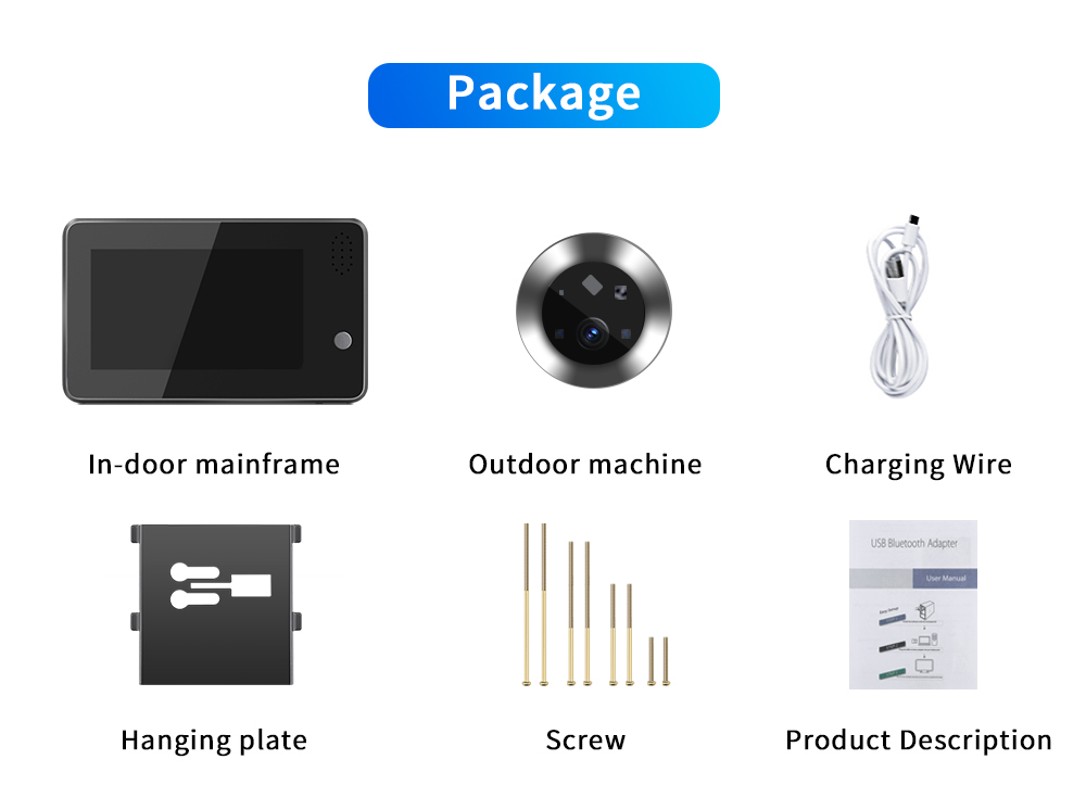 4.3inch Tuya Smartlife WiFi Do - Home Security Doorbell Camera ulasan dan harga