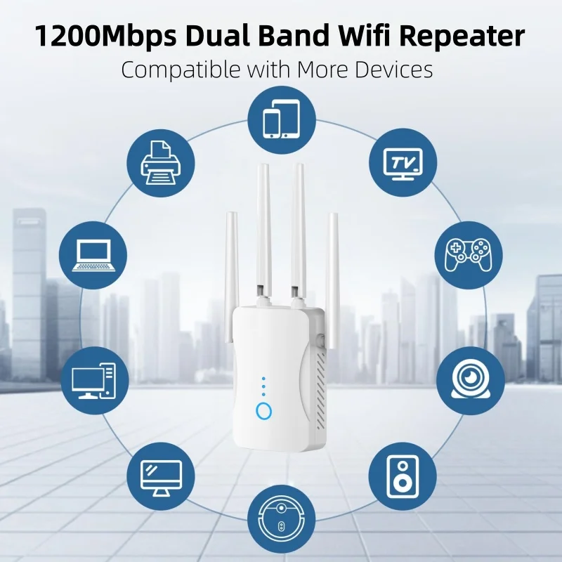 1200Mbps Dual Band WiFi Repeat - Home Security No Wifi ulasan dan harga