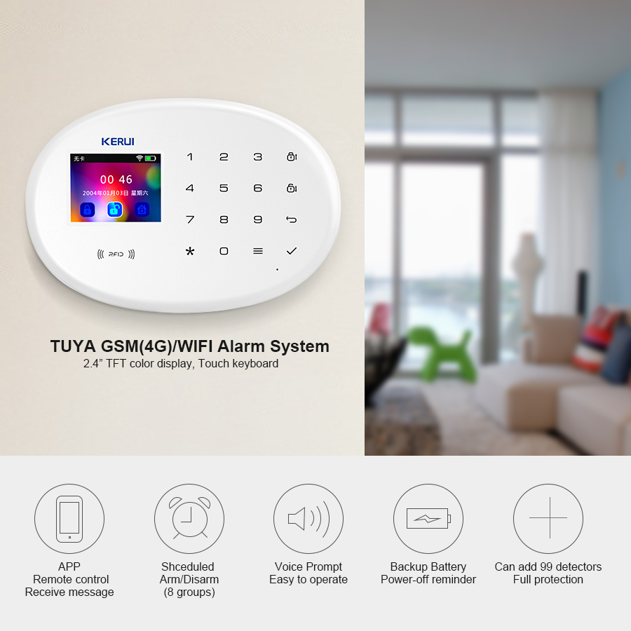 KERUI W202 WIFI GSM Alarm Syst - Home Security No Wifi ulasan dan harga