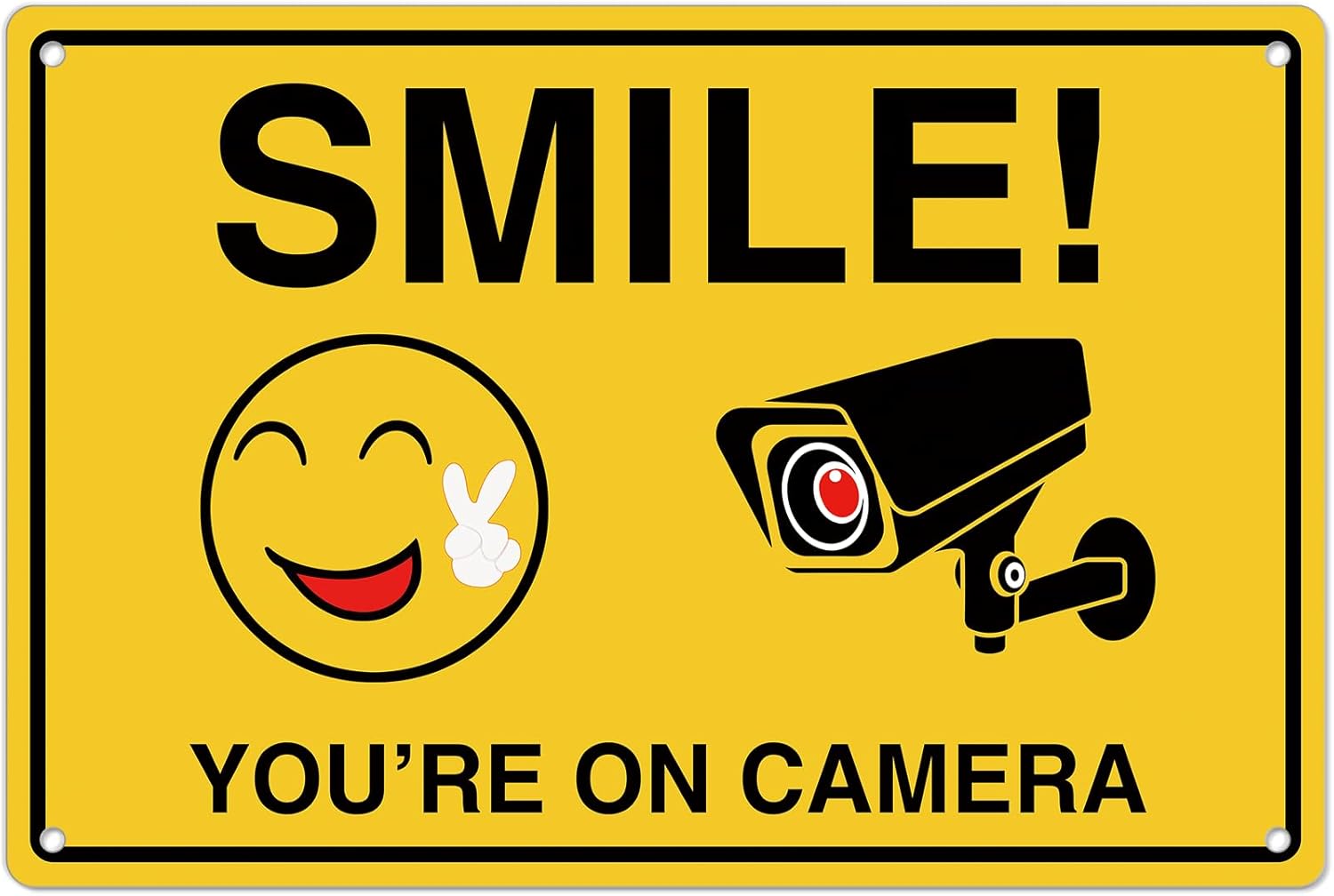 Smile Youre On Camera Signs ;  - Home Security Guard ulasan dan harga