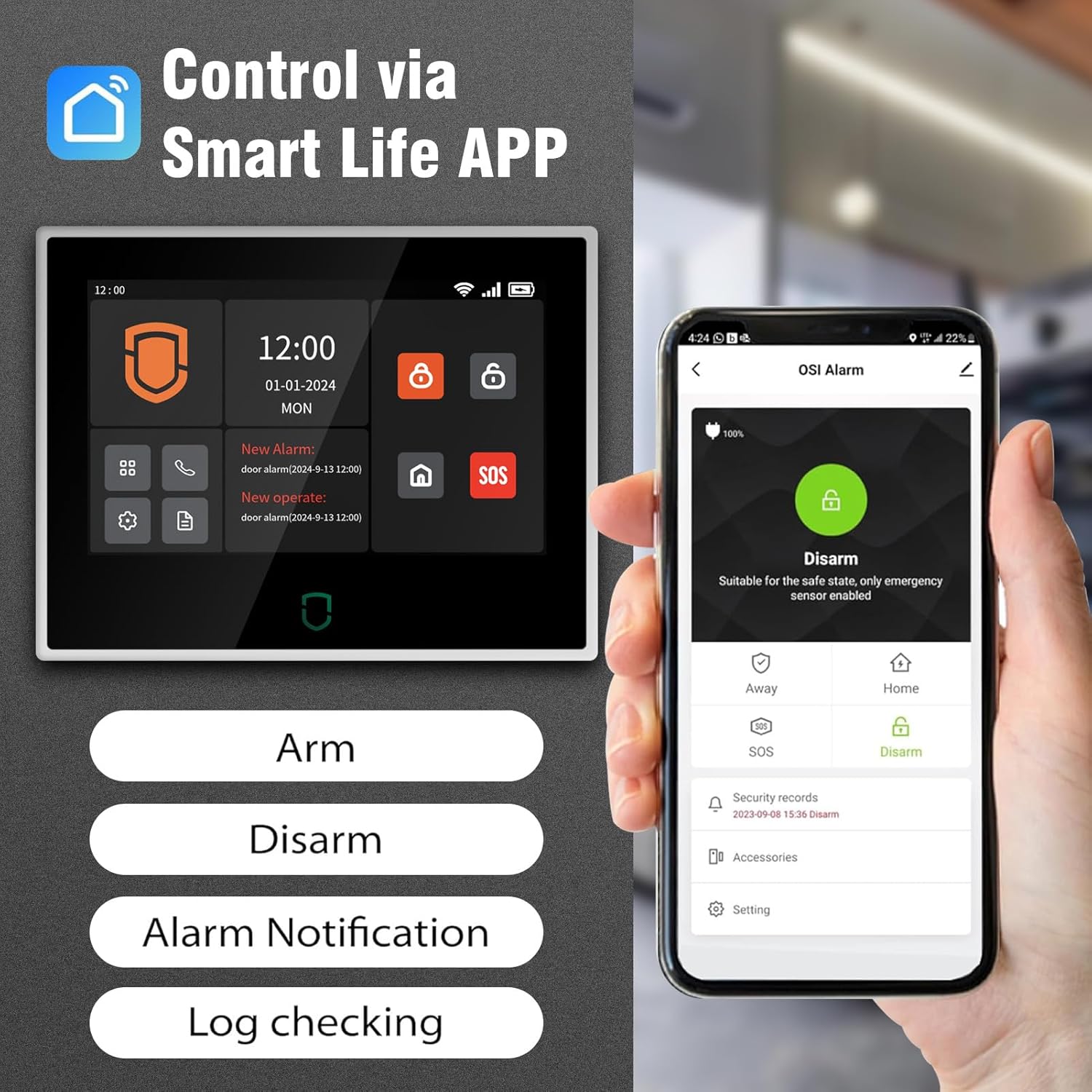Wolf-Guard 7 inch Touch Screen - Home Security No Wifi ulasan dan harga