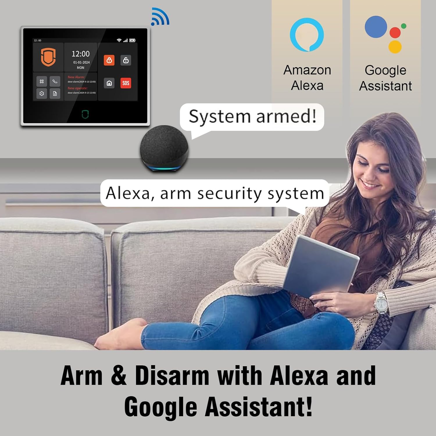 Wolf-Guard 7 inch Touch Screen - Home Security No Wifi ulasan dan harga