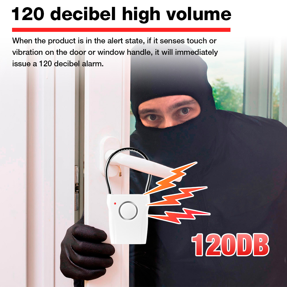 120dB Door Handle Alarm with A - Door Wedge Alarm ulasan dan harga