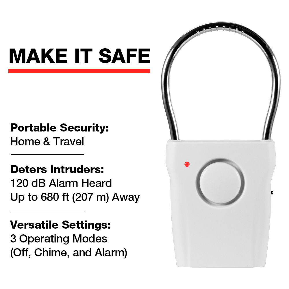 120dB Door Handle Alarm with A - Door Wedge Alarm ulasan dan harga