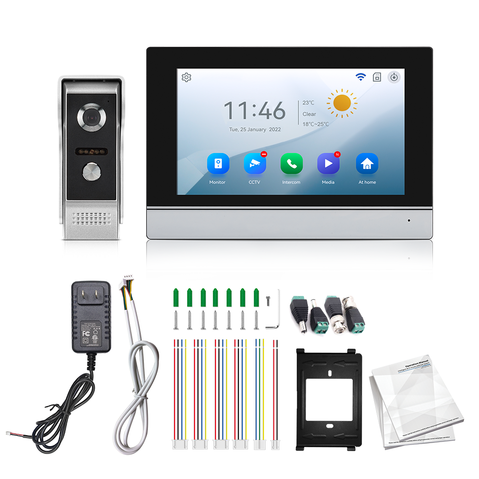 7Inch IPS Screen 2MP  Tuya Rem - Home Security No Wifi ulasan dan harga