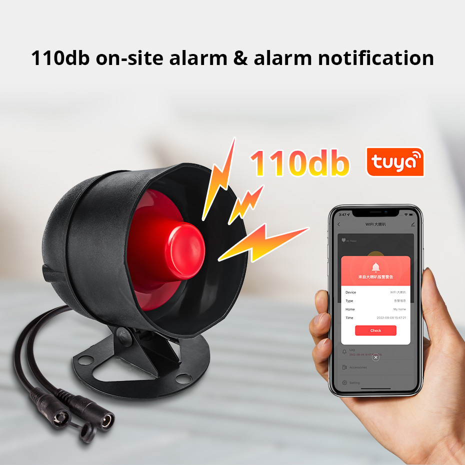 KERUI Tuya WIFI Loudly Speaker - Home Security No Wifi ulasan dan harga