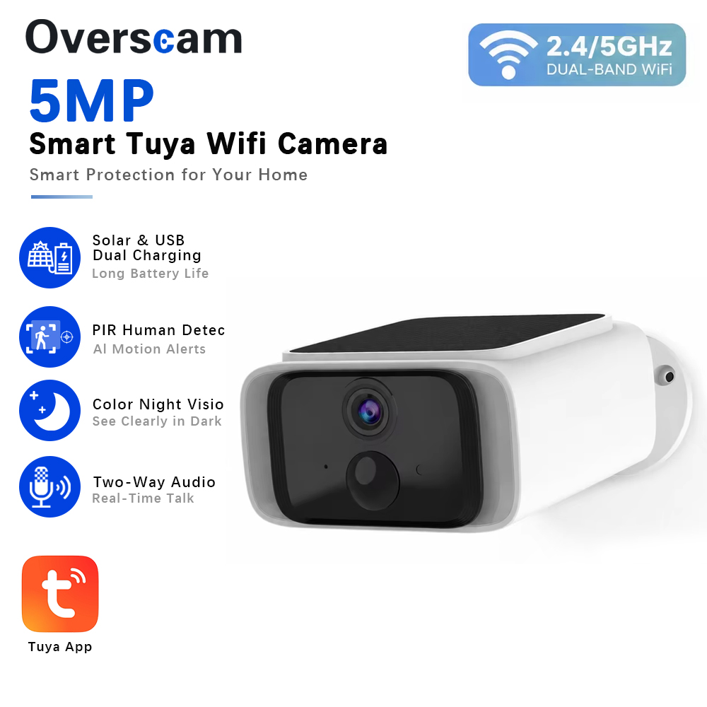Tuya 5MP Solar Security Camera - Home Security No Wifi ulasan dan harga