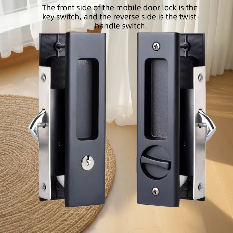 Heavy-Duty Black Sliding Door  - Home Security Key ulasan dan harga