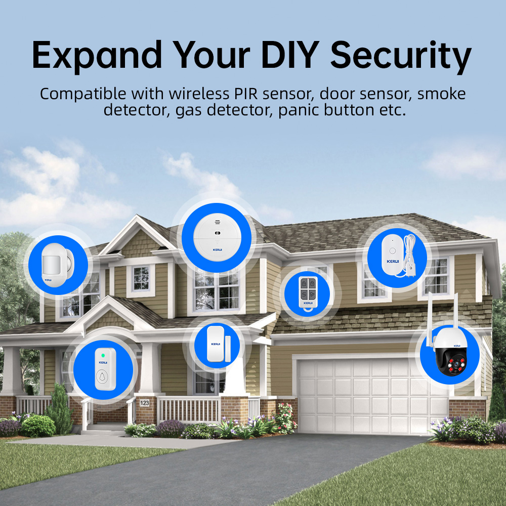 KERUI Tuya Wireless Home Alarm - Home Security No Wifi ulasan dan harga