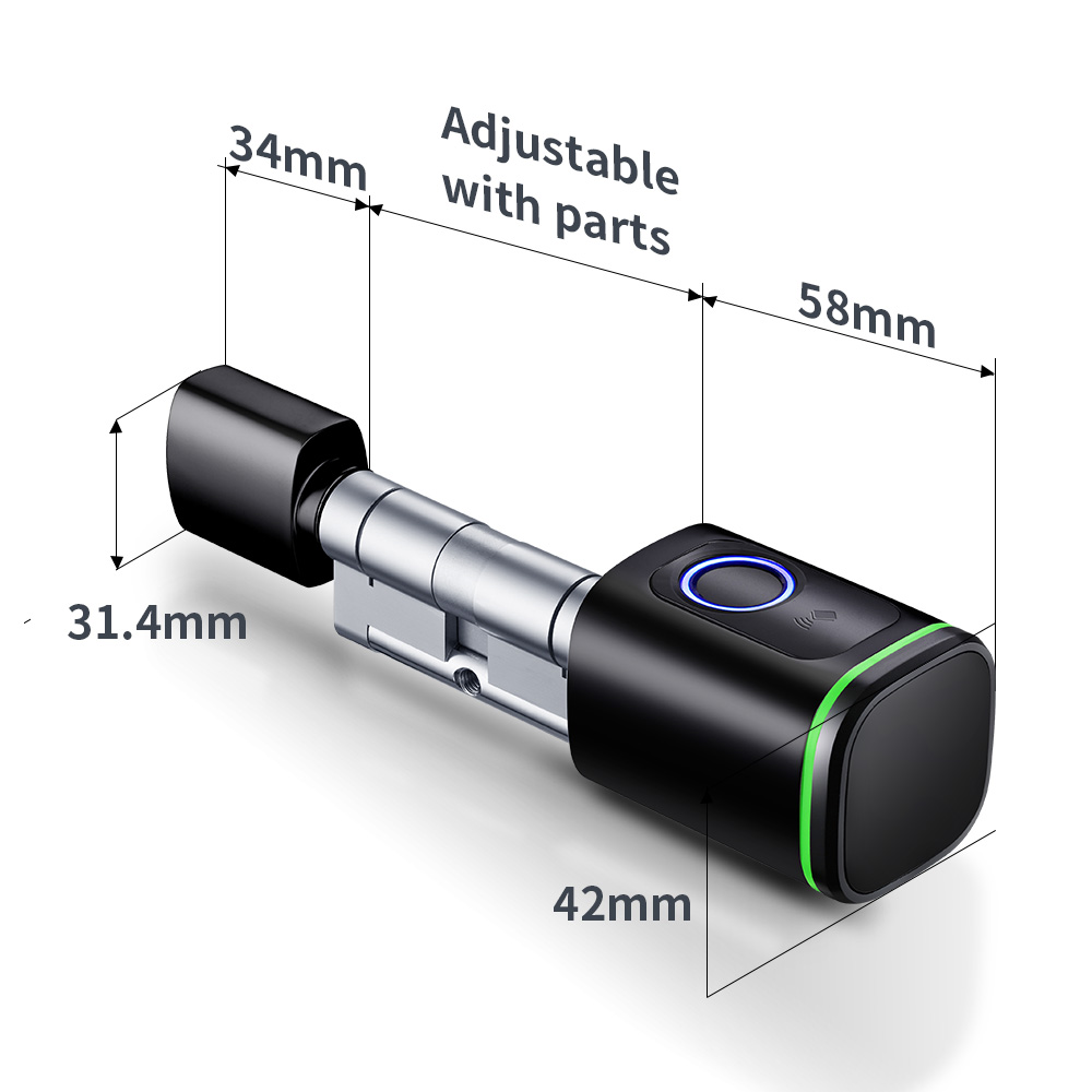 Smart Cylinder Lock Tuya 60-90 - Home Security Key ulasan dan harga