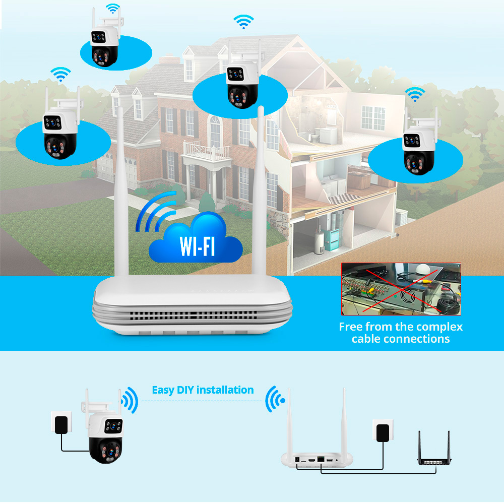 KERUI 2K 4MP Outdoor Full HD S - Home Security Panel ulasan dan harga