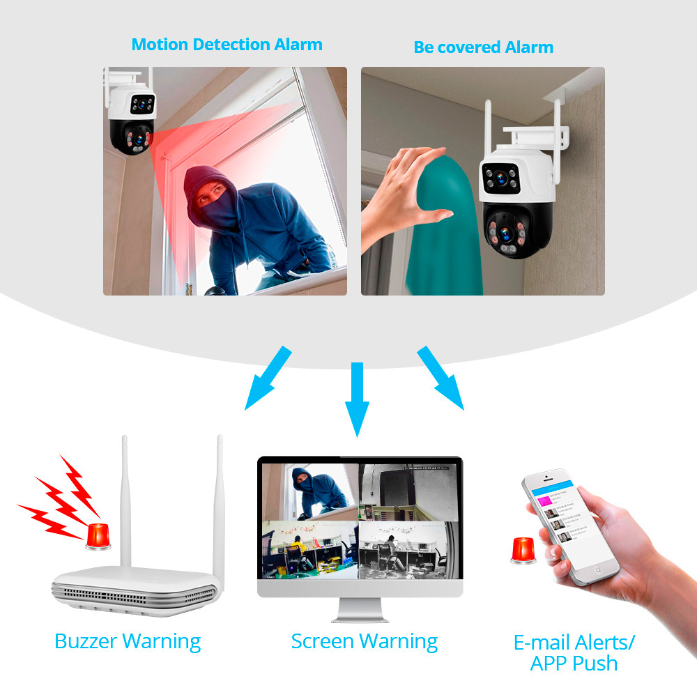 KERUI 2K 4MP Outdoor Full HD S - Home Security Panel ulasan dan harga