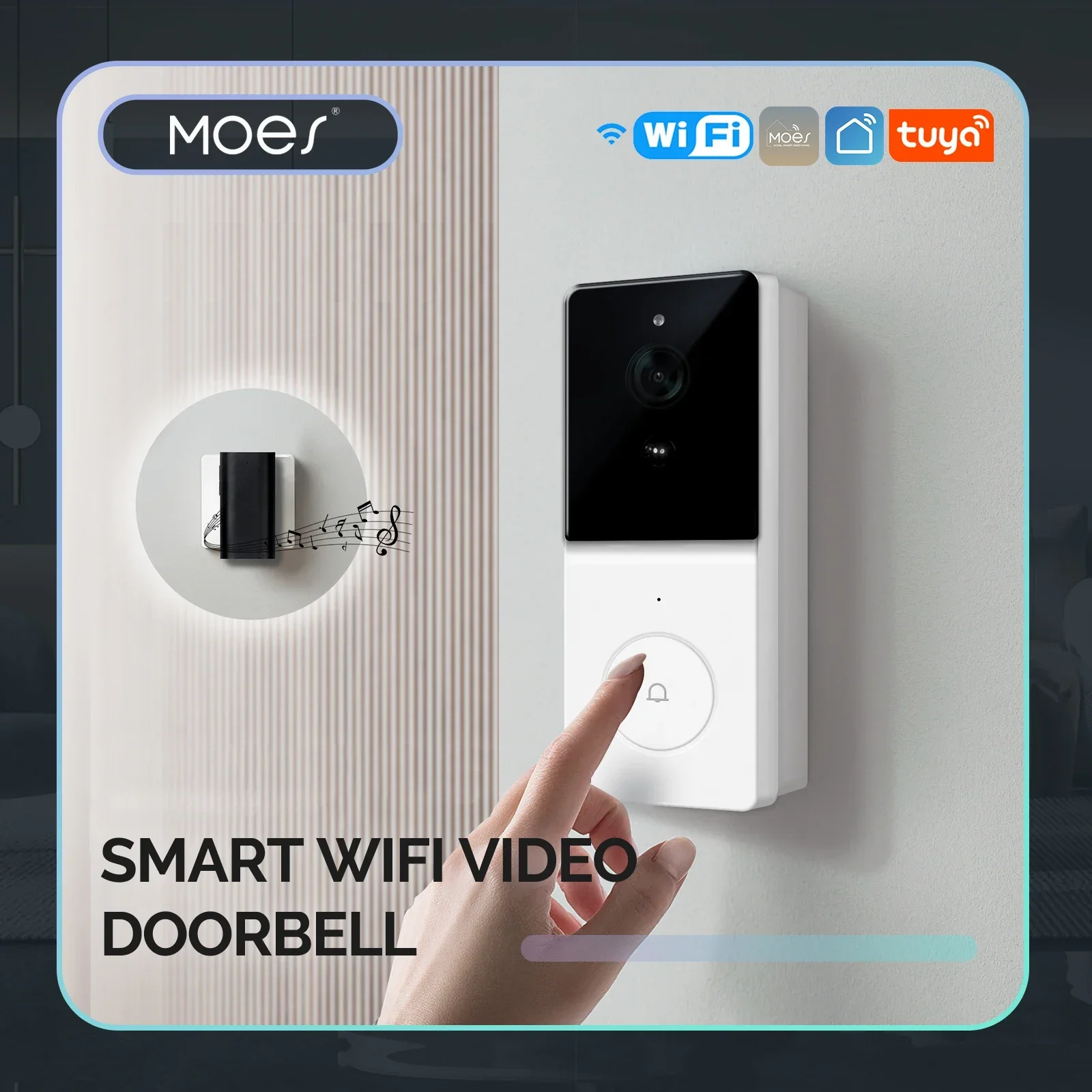 MOES Tuya Smart WiFi Video Doo - Home Security Doorbell Camera ulasan dan harga
